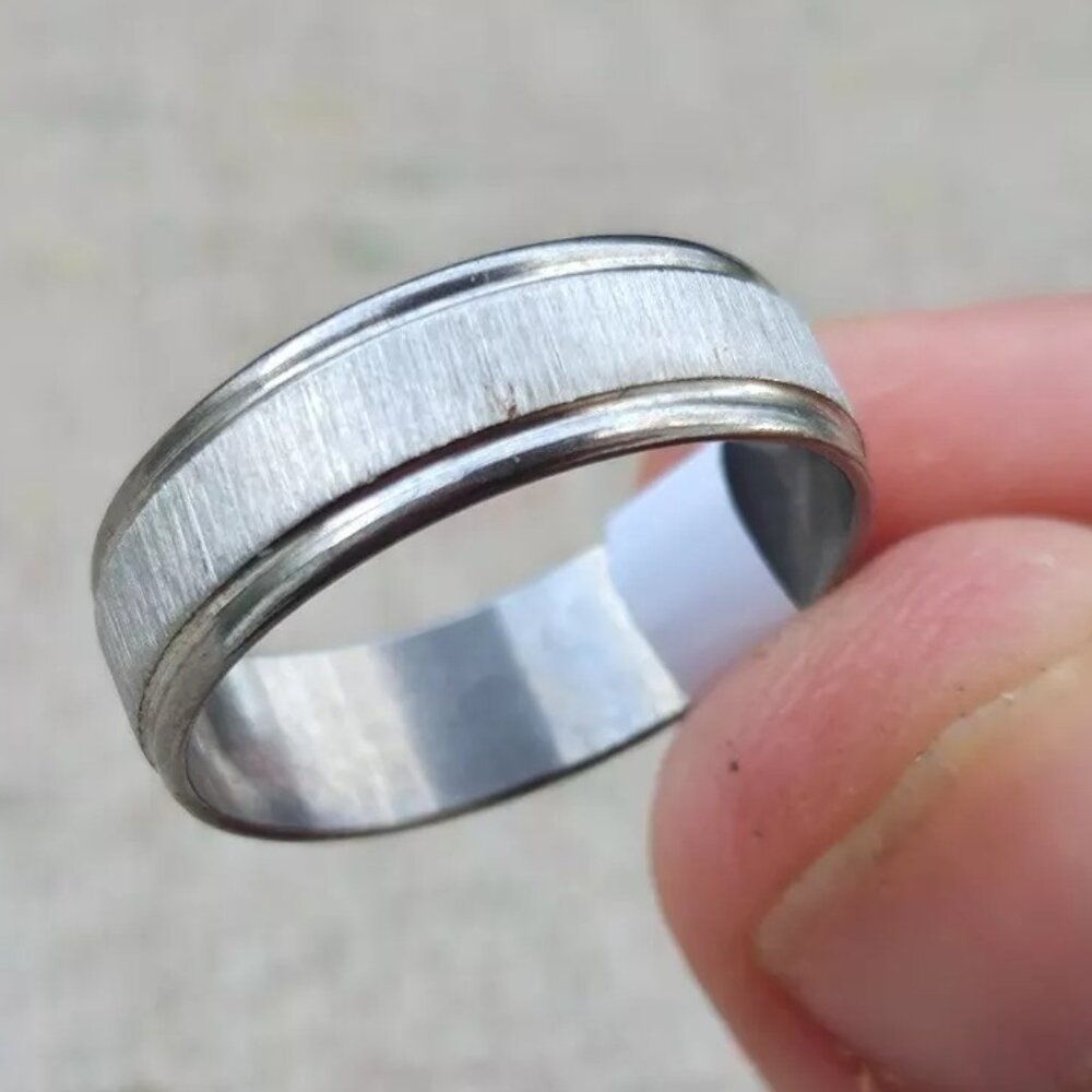 Fashion Unisex Rings Silver Tone Ring Fashion Jewelry Finger Band Ring Size 11